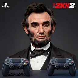 nba 2 k 2 2, playstation 4, character design, abraham lincoln, facial portrait, detailed, reddit contest winner