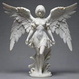 infinitely finitely detailed full - frame photograph of a full - body perfect porcelain ominous angel, detailed detailed full - body angel angel porcelain angel rendition. nier : automata clothed angel concept art design, frail and pale angel design. artstation!!!