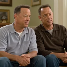 Tom Hanks and Wilson enjoying quality time together, realism, 4k