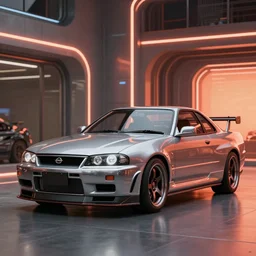 a photography of a nissan skyline r 3 4 in blade runner 2 0 4 9, trending on artstation