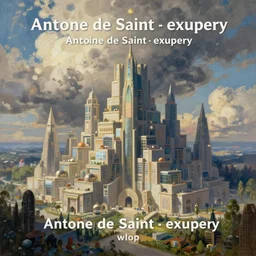 a detailed painting of a ( ( ( ( ( future utopia ) ) ) ) ) by antoine de saint - exupery and wlop!!!!!!!!!!!!!!