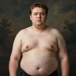 a fat man that is also skinny. Photography