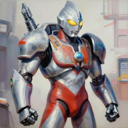 greg manchess portrait painting of armored casshern from casshan ultraman cyberman from doctor who cyborg gay hungarian - american - japanese man hybrid as overwatch character, medium shot, asymmetrical, profile picture, organic painting, sunny day, matte painting, bold shapes, hard edges, street art, trending on artstation, by huang guangjian and ail elvgren and sachin teng