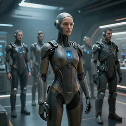 humans in the future, 4k, photorealistic