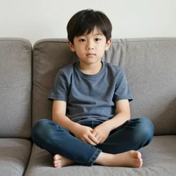 4 0 yo lord is sitting gracefully on a sofa