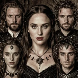 natalie portman, witch, lord of the rings, tattoos, decorated ornaments, by carl spitzweg, ismail inceoglu, vdragan bibin, hans thoma, greg rutkowski, alexandros pyromallis, perfect face, fine details, realistic shading