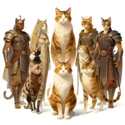 A beautiful illustration of a civilization of anthropomorphic Feline warriors by Mike Winkelmann | Graphic Novel, Visual Novel, Colored Pencil, Comic Book:.3 | unreal engine:.5 | establishing shot
