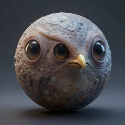 three eyed, spheroidal extraterrestrial visitor