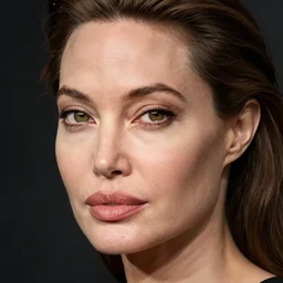 close - up portrait of angelina jolie by sarah moon,