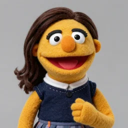 kelly kapoor as a muppet. highly detailed felt. hyper real photo. 4 k.