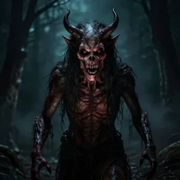 horror, scary, freaky, nightmare fuel, creepypasta, devil, scary mythical creature, terrifying, horror genre, 8 k