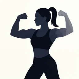 vector image of a female figure posing in power, flexing muscles, dark figure, brushstrokes, by ismail inceoglu, extremely detailed, 8 k