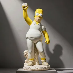 Homer Simpson as the Discobolus
