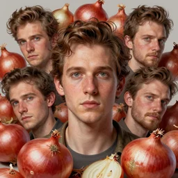 onion man, character portrait, ultra realistic, concept art, intricate details, highly detailed by greg rutkowski, ilya kuvshinov, gaston bussiere, craig mullins, simon bisley, surrounding onions