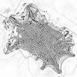 wallpaper medieval city map black and white