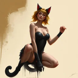 illustration of ⬛🐈 by mandy jurgens