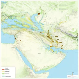 map showing a few of the more important of the 2,000 sites known to science