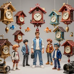 ceramic toy netflix movie studio with numerous cuckoo clocks, diorama, dof, zeiss lens, detailed, centered, fashion photoshoot, by nicoletta ceccoli, mark ryden, lostfish, artgerm and beeple, shiny, breathtaking, 8 k resolution, extremely detailed, beautiful, artistic, hyperrealistic, octane render