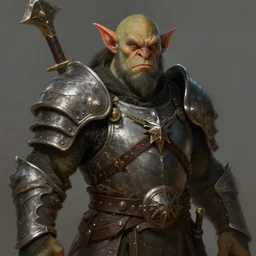 a detailed portrait of a troll warrior dressed with a rugged armor, by justin gerard and greg rutkowski, digital art, realistic painting, dnd, character design, trending on artstation