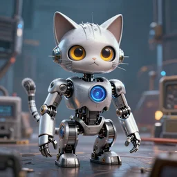 mechanical robot cat movie poster