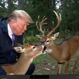 trump eating a deer, trailcam
