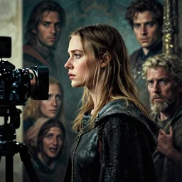 film camera : masterpiece side profile portrait, imogen poots as a holy templar, matte painting, extremely emotional, cinematic moody colors, poster by thomas blackshear, hsiao ron chen, ilya kuvshinov, magali villeneuve, artgerm, jeremy lipkin and michael garmash and rob rey, christophe vacher