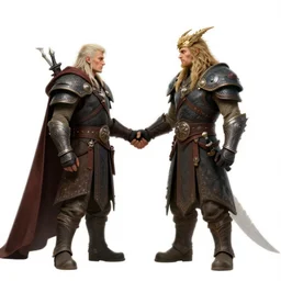 arthas menethil shaking hands with skyrim's dragonborn