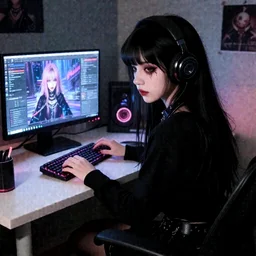 gamer with a goth gf