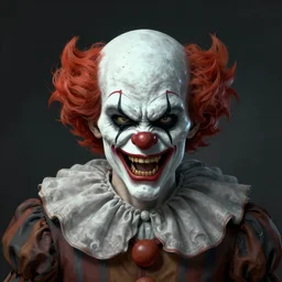portrait of an angry vampire clown ghost by Zdzisław Beksiński, irwin penn, realistic, digital art, unreal engine