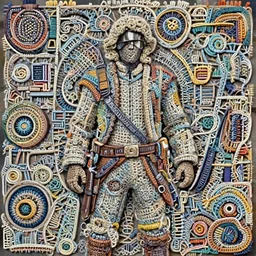 a crochet of han solo, very detailed, complex, intricate,many detailes, realistic, Sigma 50mm f/1.4