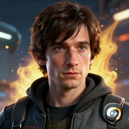 stephen hawkin in rocketleague, splash art, movie still, detailed face, photorealistic facial features, cinematic lighting, dramatic, octane render, long lens, shallow depth of field, bokeh, anamorphic lens flare, 8 k, hyper detailed, 3 5 mm film grain