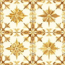 seamless [ mexican folk art ] pattern monochromatic! [ browns yellows ]