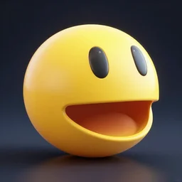 3 d render of pacman, raytracing, octane, path tracing