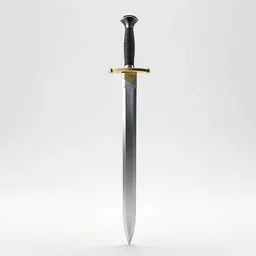 industrial fencing sword and mask, clean 3d render, octane render, isolated on a pure white background, centered, entire object in frame, sharp focus, soft studio lighting
