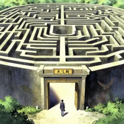 the grand entrance to the endless maze, art by kotaro chiba