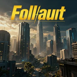 A cyberpunk city in Fallout