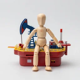 ball-jointed doll made of oil platform