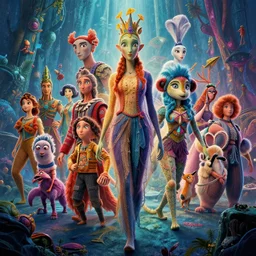 exquisite _ imaginative _ dimensional beings timetravel _ colourful _ movie _ art _ by _ lucusfilm _ weta _ studio _ tom _ bagshaw _ james _ jean