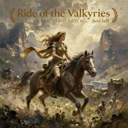 ride of the valkyries by boris vallejo julie bell, epic fantasy painting, soft details, album cover, HD, artgerm