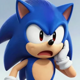 detailed painting of ( sonic the hedgehog ) sonic having a panic attack, digital art, pixiv, 4 k, focus on faces, digital painting, artstation