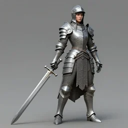 a woman dressed in armor and holding a sword, concept art by senior character artist, polycount, fantasy art, polycount, concept art, zbrush