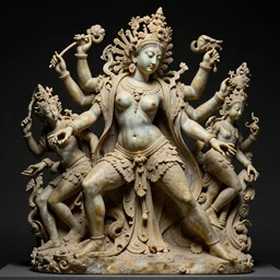 hyper - detailed ornate epic chryselephantine butoh sculptures