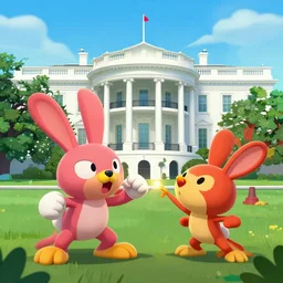 rabbids attacking the the whitehouse, rayman raving rabbids