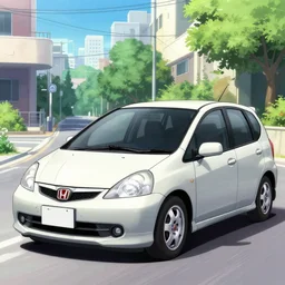 honda jazz 2 0 0 6 initial d, anime art