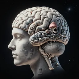 mankind brain in space, portrait, intricate, elegant, volumetric lighting, scenery, digital painting, highly detailed, artstation, sharp focus, illustration, concept art, luis rollo, ruan jia, steve mccurry, john berkey