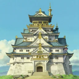 pagan building, anime, studio ghibli, concept art, mucha, unreal engine, peter mohrbacher, makoto shinkai, 8 k, art nouveau, castle, japanese mythology, elegant