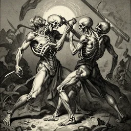 death's last fight, hyperdetailed, artstation, cgsociety, by greg rutkowski, by gustave dore