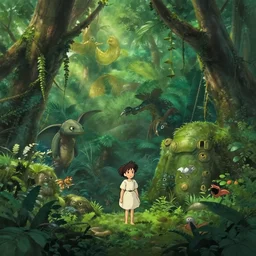 this jungle is divided into several starkly different biomes and they are all very dangerous, studio ghibli, pixar and disney animation, sharp, rendered in unreal engine 5, anime key art by greg rutkowski, bloom, dramatic lighting