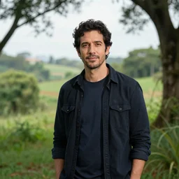 a portrait of a character in a scenic environment by Phil Borges