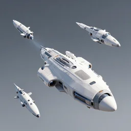 abstract startships in space, unreal engine, 3 d render, trending on artstation,